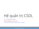 Bài giảng Hệ quản trị cơ sở dữ liệu: Giới thiệu môn học - TS. Lại Hiền Phương