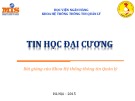 Bài giảng Tin học đại cương:  Chương 2 - Ngô Thùy Linh