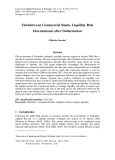 Zimbabwean commercial banks liquidity risk determinants after dollarisation