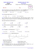 Đề thi HK 1 môn Toán lớp 12 năm 2019-2020 - THPT Trung Giã