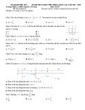 Đề thi thử THPT Quốc gia môn Toán năm 2020 - THPT Nguyễn Viết Xuân