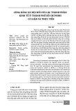 Công bằng xã hội đối với các thành phần kinh tế ở thành phố Hồ Chí Minh - lý luận và thực tiễn