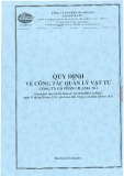 Quy định về công tác quản lý vật tư - Công ty Cổ phần Lilama 18.1