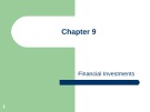 Lecture Personal financial planning – Chapter 9: Financial investments