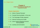 Lecture Fundamentals of corporate finance - Chapter 4: Long-term financial planning and corporate growth
