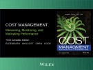 Lecture Cost management: Measuring, monitoring, and motivating performance (3rd edition) – Chapter 18