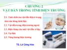 Bài giảng Vật lý đại cương 1 (Điện quang): Chương 2 - PGS.TS. Lê Công Hảo