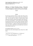 Efficiency in islamic banking during a financial crisis - An empirical analysis of forty-seven banks
