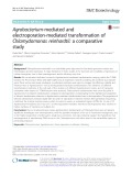 Agrobacterium-mediated and electroporation-mediated transformation of Chlamydomonas reinhardtii: A comparative study