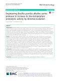 Engineering Bacillus pumilus alkaline serine protease to increase its low-temperature proteolytic activity by directed evolution