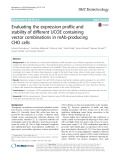 Evaluating the expression profile and stability of different UCOE containing vector combinations in mAb-producing CHO cells