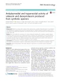 Antiplasmodial and trypanocidal activity of violacein and deoxyviolacein produced from synthetic operons