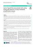 Lack of specificity associated with using molecular beacons in loop mediated amplification assays