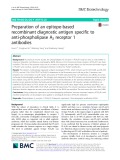 Preparation of an epitope-based recombinant diagnostic antigen specific to anti-phospholipase A2 receptor 1 antibodies