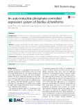 An auto-inducible phosphate-controlled expression system of Bacillus licheniformis