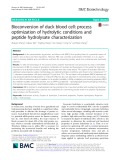 Bioconversion of duck blood cell: Process optimization of hydrolytic conditions and peptide hydrolysate characterization