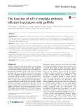 The function of tcf3 in medaka embryos: Efficient knockdown with pePNAs