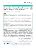 Mixed mating system and variable mating patterns in tropical woody bamboos