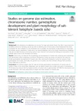 Studies on genome size estimation, chromosome number, gametophyte development and plant morphology of salttolerant halophyte Suaeda salsa