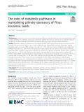 The roles of metabolic pathways in maintaining primary dormancy of Pinus koraiensis seeds