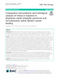 Comparative transcriptome and histological analyses of wheat in response to phytotoxic aphid Schizaphis graminum and non-phytotoxic aphid Sitobion avenae feeding