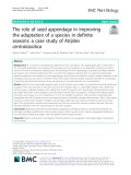 The role of seed appendage in improving the adaptation of a species in definite seasons: A case study of Atriplex centralasiatica