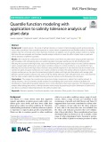 Quantile function modeling with application to salinity tolerance analysis of plant data