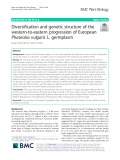 Diversification and genetic structure of the western-to-eastern progression of European Phaseolus vulgaris L. germplasm