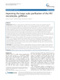 Improving the large scale purification of the HIV microbicide, griffithsin