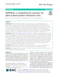 PlaPPISite: A comprehensive resource for plant protein-protein interaction sites