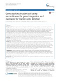 Gene stacking in plant cell using recombinases for gene integration and nucleases for marker gene deletion