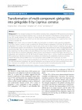 Transformation of multi-component ginkgolide into ginkgolide B by Coprinus comatus