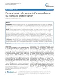 Preparation of cell-permeable Cre recombinase by expressed protein ligation