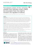 Transcriptomic analysis of Citrus clementina mandarin fruits maturation reveals a MADSbox transcription factor that might be involved in the regulation of earliness