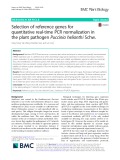 Selection of reference genes for quantitative real-time PCR normalization in the plant pathogen Puccinia helianthi Schw