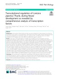 Transcriptional regulation of Lonicera japonica Thunb. during flower development as revealed by comprehensive analysis of transcription factors