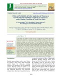 Effect and profitability of foliar application of thiourea on growth and yield attributes of lentil (Lens culinaris L.) under manipur conditions of North-East, India