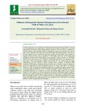Influence of integrated nutrient management on growth and yield of maize (Zea mays)