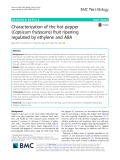 Characterization of the hot pepper (Capsicum frutescens) fruit ripening regulated by ethylene and ABA
