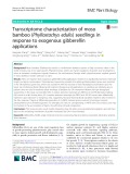 Transcriptome characterization of moso bamboo (Phyllostachys edulis) seedlings in response to exogenous gibberellin applications