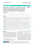 Molecular mechanism of seed dormancy release induced by fluridone compared with cod stratification in Notopterygium incisum
