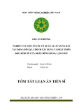 Tóm tắt Luận án tiến sĩ: Nghiên cứu một số yếu tố quản lý, sử dụng đất tác động đến quá trình xây dựng và phát triển khu kinh tế cửa khẩu Đồng Đăng, Lạng Sơn