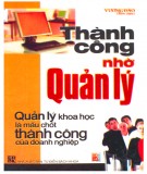 Quản lý khoa học là mấu chốt thành công của doanh nghiệp - Thành công nhờ quản lý: Phần 1