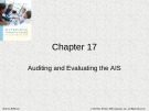 Lecture Accounting information systems: Basic concepts and current issues (3rd edition): Chapter 17 - Robert L. Hurt