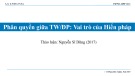 Bài giảng Luật và chính sách kinh tế - Bài 3: Phân quyền giữa trung ương và địa phương: Vai trò của Hiến pháp