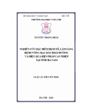 Luận án tiến sĩ Y học: Đặc điểm dịch tễ, lâm sàng bệnh võng mạc đái tháo đường và hiệu quả biện pháp can thiệp tại tỉnh Hà Nam