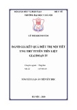 Tóm tắt Luận án tiến sĩ Y học: Đánh giá kết quả điều trị nội tiết Ung thư tuyến tiền liệt giai đoạn IV