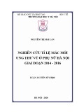 Luận án tiến sĩ Y học: Nghiên cứu tỉ suất mắc mới ung thư vú ở phụ nữ Hà Nội giai đoạn 2014-2016