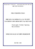 Tóm tắt Luận án tiến sĩ Kinh tế: Hiệu quả tài chính của các tổ chức tổ chức tài chính vi mô chính thức tại Việt Nam