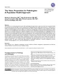 The value proposition for pathologists: A population health approach